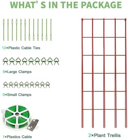DoCred 39.4" H Cucumber Trellis, 2 Pack Foldable A Frame Garden Trellis - Image 5