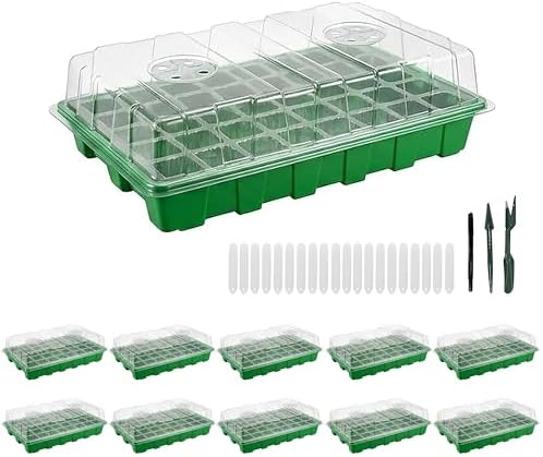 Gardzen 10 Pack 40 Cell BPA Free Seed Starter Tray Kit by Gardzen