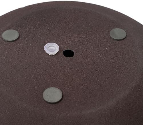 FAB HAB Gaia Handmade Sphere Metal Planter in Mocha Charcoal – Indoor/Outdoor, Lightweight with Drainage Hole - Image 5