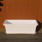 Window Box Planter for Outdoor & Indoor, Rectangular Flower Pot with Drainage Hole and Tray, Decorative Garden Planter Box for Windowsill Balcony Railing Garden and Patio (Multicolors, 3pc) - Image 2