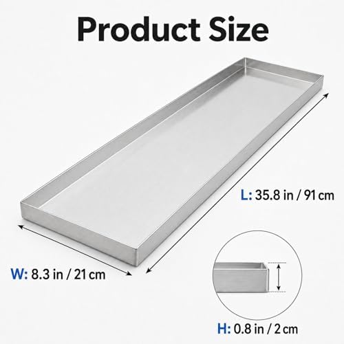 Stainless Steel Plant Tray with a 0.8-Inch Raised Edge - Image 3