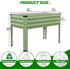 Galvanized Raised Garden Bed with Legs 2Pack,48x24x32in Elevated Garden Bed - Image 2
