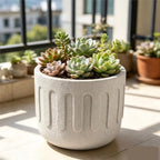yeyo Elegant Nordic Minimalist Cement Flower Pot Light Luxury Decor Creative and Unique Succulent Plants for Balcony(15x13cm) - Image 3