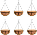 LaLaGreen Boho Hanging Baskets (10 in, 6 Pack) Black Metal Garden Pots by L%C3%A1L%C3%A1Green