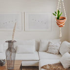 Macrame Plant Hanger Disco ball decor Hanging planters for indoor plants Cool gifts for plant lovers Boho plant pots plant stand indoor Hanging planters for outdoor plants Boho Decor (Vanilla White) - Image 4