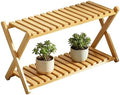 Wood Plant Stand - 2 Tier Planter Shelf | Outdoor Wooden Plant Stand For Patio Garden Porch Balcony Entryway Living Room Greenhouse Designed To Enhance The Beauty Of Your Greenery by Unknown