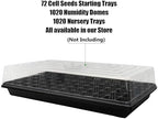RooTrimmer 72 Cell Seed Trays, Thick Durable 72 Cell Plug Tray Seedling Plastic Nursery Tray for 1020 Flat Germination (10-Pack, 21"×11", 1.81" Height, Low) - Image 4