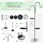 1 Set 75.9'' Adjustable Shepherds Hook Stand, Classic 2 Hooks - Image 3