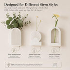 TBWIND White Wooden Wall Vases Set of 3, Wall Planters with Glass Tube Kit - Image 4