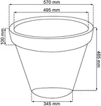 Prosper Plast Plastic Flower Pot 57 cm Classic Massive for Indoor and Outdoor use, Terracotta Colour - Image 2