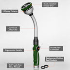 RESTMO Watering Wand Heavy Duty, 15-Inch Long Hose Nozzle Sprayer - Image 2