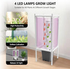 Hydroponics Tower Garden Kit 30 Plant Indoor with LED Grow Light - Image 4