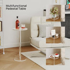 HMYHUM Acrylic Drink Table for Small Spaces, 10" L x 10" W x 21.3" H - Image 4