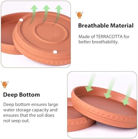 Glazed Terracotta Pot Sets & Saucers Set - Image 7