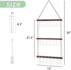 Mkono Plant Propagation Tubes and 43 Inch Macrame Plant Hanger Large for up to 12 Inch Pot Extra Long - Image 4