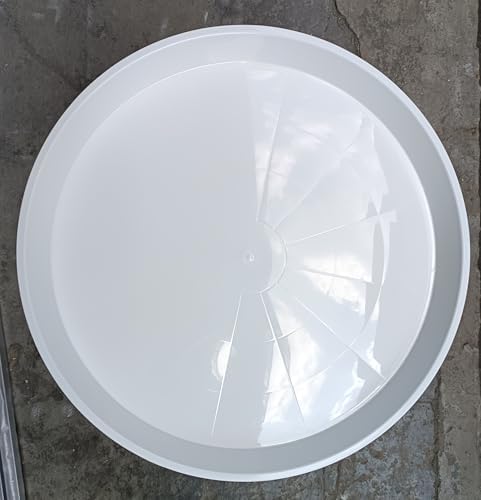 20 Inches White Plant Saucers 3 Packs Heavy-Duty Plastic Plant Trays for X-Large Bonsai Pot Fits Pot Bases up to 18 Inches, Large Water Catcher Trays for Indoor & Outdoor Use. - Image 6