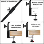 FEED GARDEN 31 Inch Heavy Duty Deck Hook, Non-Slip Clamp, 360 Degree Swivel, Black for Bird Feeders, Planters, Suet Baskets, Lanterns, Wind Chimes, 2 Pack - Image 4