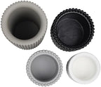 JONATHAN Y Noa Modern Minimalist Handmade Concrete Fluted Cylinder Planter Set, Matte Monochrome Neutral (Set of 4) (PLN1004A-4SET) - Image 6