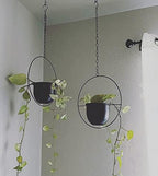 2 Pack Hanging Planter with 5.5" Pot, Metal Hanging Plant Holder - Image 3