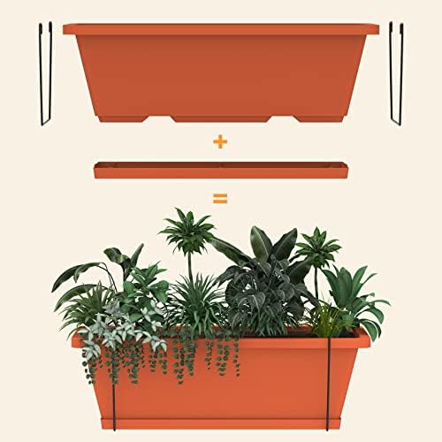 Vertical Raised Garden Bed 3 Tier Elevated Garden Planters Standing Planter Box Outdoor and Indoor for Plants Herbs Flowers Vegetables Brick Red - Image 4
