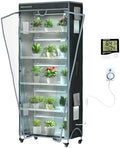 Indoor Greenhouse 6-Tier Plant Stand with Grow Lights & Cover by ZOYOYES