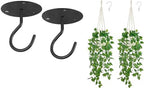 Mkono 2 Packs Fake Hanging Plant with Pot and Ceiling Hooks, Artificial Plants for Home Decor Indoor Macrame Plant Hanger with Fake Vines Faux Hanging Planter Greenery for Room Decor, Ivory (Pothos) by Mkono