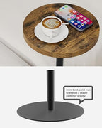 TUTOTAK Tall Round Side Table, Small End Table, Drink Table, Pedestal Table - Image 6