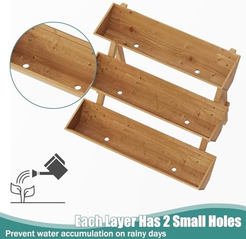 Raised Garden Bed, 3 Tier Vertical Garden Planter for Indoor & Outdoor, Raised Planter Box with Legs - Image 4