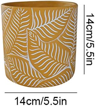 Plants Flower Pots Indoor Flower Plant Pots Modern Decorative Gardening Pot with Drainage Hole for All House Plants Flowers Herbs Cement Round Planter Gardening Pot (Color : B) - Image 2