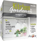 Miracle LED Kitchen Gardener Designer Line Indoor Grow Kit - Includes 2 Absolute Daylight Full Spectrum 100W Replacement Grow Bulbs & 1 2-Socket Silver Shaded Cord Fixture with Timer by Miracle+LED