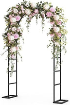 Arch Trellis for Climbing Plants Outdoor,Wedding Arch with Base 94.5"H*55"W by TrellumeGardenHome