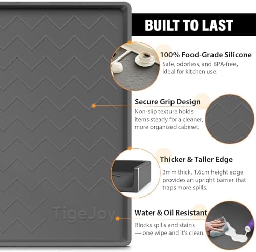 TigeJoy Under Sink Mats for Kitchen Waterproof 37" x 22", Cabinet Liner - Image 3