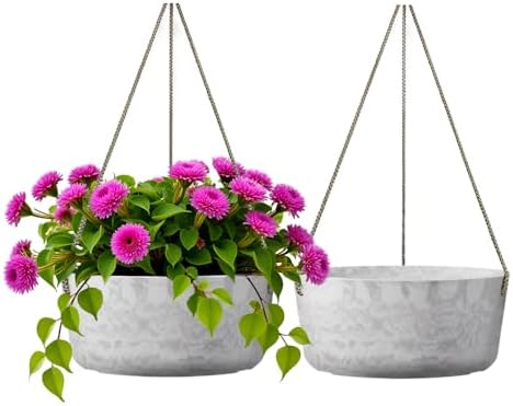 Asnext 2 Pack 10.7 Inch Hanging Planter for Indoor Plants, Marble by Unknown