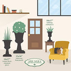 Arcadia Garden Products Plastic Garden Pedestal Urn, Set of 2 Classic Decorative Garden Pot Planter for Indoor and Outdoor Plants, 10” x 17”, White - Image 4