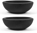 ARBORA 26" Santorini Bowl Planters 2-Pack - Polyresin Large Outdoor Pots by ARBORA