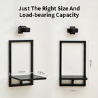Wall Plant Holder with Grow Lights, Picture Frame Plant Shelves (3, Black) - Image 3