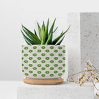 Timur in Blue Background Ceramic Planter Geometric Modern Planters for Indoor Plants with Drainage Holes and Saucers Pot for Pots Outdoor Indoor Plants - Image 7
