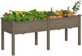 BlueWish 72''L x 23''W x 30''H Raised Garden Bed Outdoor, 2x6 FT Cedar Garden Bed with 8 Drainage Holes & 6 Legs, Elevated Planter Boxes for Gardening, Vegetable, Flower, 661lbs Capacity, Brown by RespondToEveryExpectation