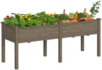 BlueWish 72''L x 23''W x 30''H Raised Garden Bed Outdoor, 2x6 FT Cedar Garden Bed with 8 Drainage Holes & 6 Legs, Elevated Planter Boxes for Gardening, Vegetable, Flower, 661lbs Capacity, Brown by RespondToEveryExpectation