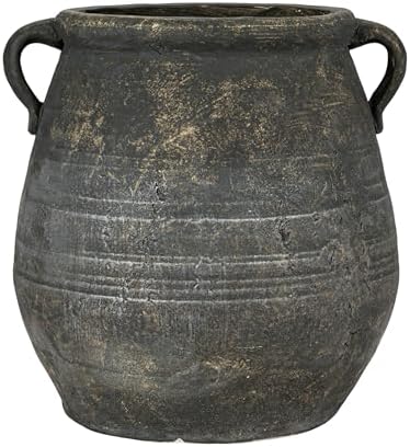 Creative Co-Op Whitewashed Terra-cotta Urn, Grey - Image 6