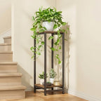 2-Tier Tall Plant Stand Indoor, Small Square Side Table for Home - Image 5