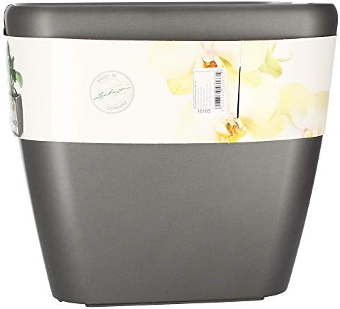 Lechuza Quadro LS 35 Charcoal Metallic, Self-Watering Square Planter, H13 L13.8 W13.8 in - Image 7