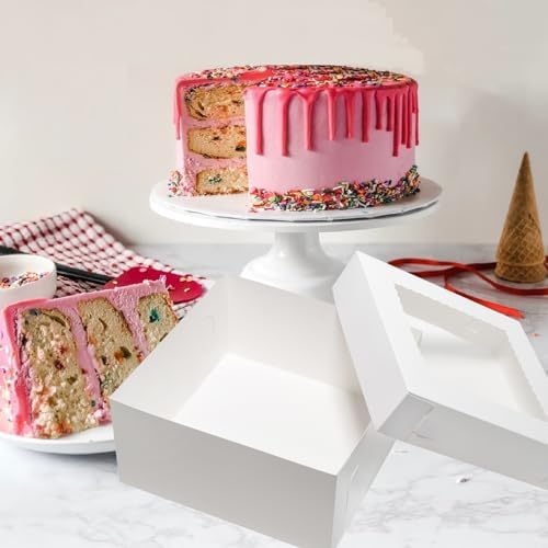 Mefleet 25pcs 12x12x6 Cake Boxes Bakery Boxes for Tier Cakes with Window - Image 6