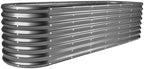 Land Guard 8×2×2ft Galvanized Raised Garden Bed Kit, Raised Garden Boxes Outdoor, Oval Metal Raised Garden Beds for Vegetables, Modern Grey by LandGuard