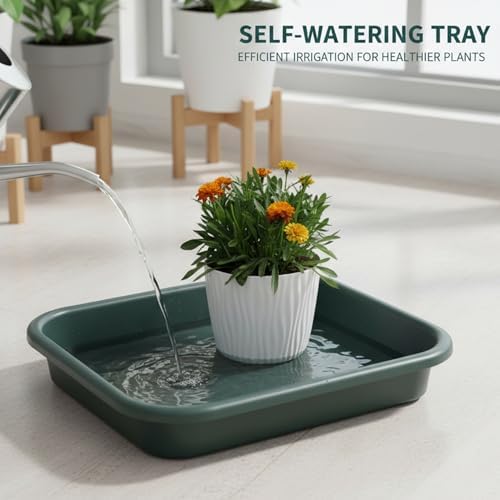 Potting Tray, 17×12×3in Multi-Purpose Gardening Mat for Repotting and Seed Starting Plastic Plant Tray for Indoor & Outdoor Use, Green Potting, Planting Trays, Mat, Repotting - Image 7