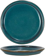 W&W Ceramic Plant Saucer - Plant Trays for Indoor Pots (Teal, 8 inches, 2 Packs) by WWHomeDecor