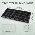 Gardzen 10 Pack 32 Cell Seed Starter Trays - Image 3