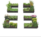 Anleolife 4-Bed 74x74x18in U-Shaped Raised Garden Beds, Quartz Grey by AAnleolife