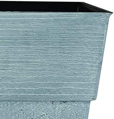 The HC Companies 18 Inch Avino Tall Square Planter - Decorative Indoor Outdoor Plant Pot for Front Porch, Deck, Patio and Home, Oxidized Black - Image 2