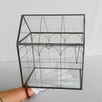 Geometric Plant Terrarium with Lid, House Succulent Terrarium Kit - Image 3